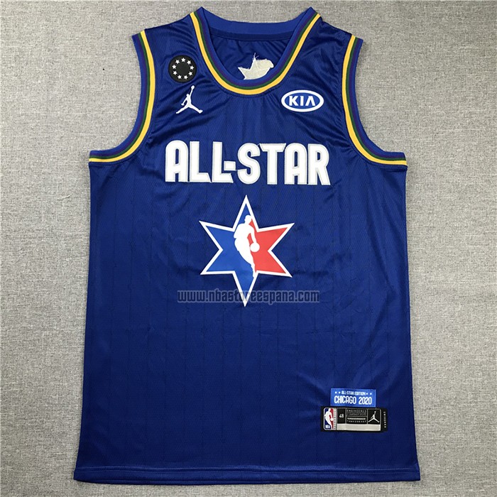 Camiseta All Star 2020 Milwaukee Bucks Giannis Antetokounmpo NO 24 Azul